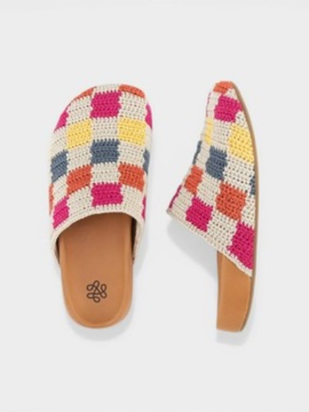 The SAK Women's Embroided BOLINAS CLOG White Multi-Check Size 9 NEW IN BOX - Picture 3 of 3